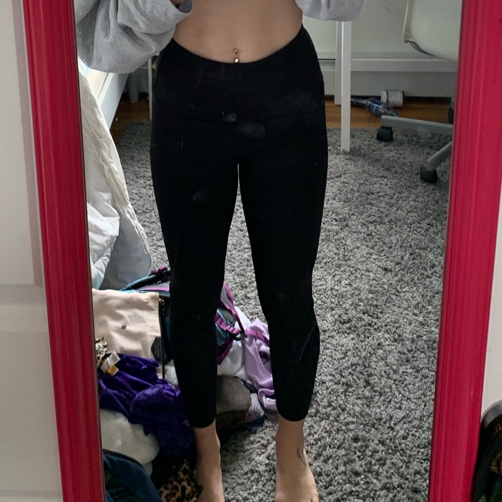 high waisted black camo leggings